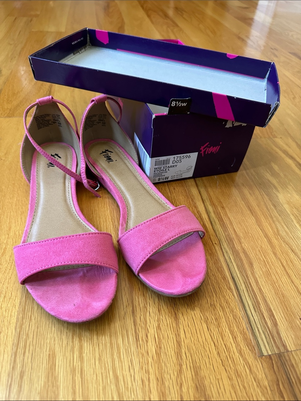 FIONI Clothing Pink Suede Ankle-Strap Open-Toe Sandals